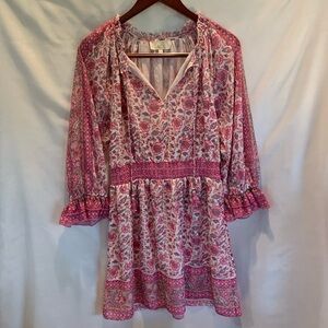 Love the Label Pink Floral Dress Small
